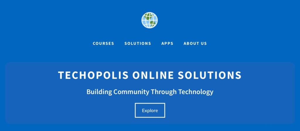 Top of Techopolis Online Solutions Website